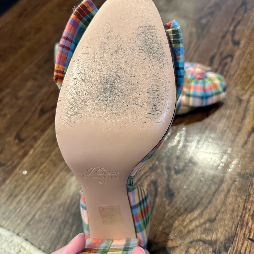 J. Crew Pastel Plaid Heels - Picture 8 of 8